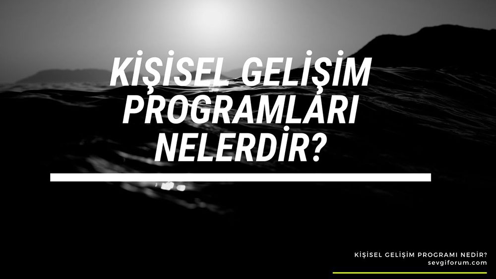 Kişisel Gelişim Programı Nedir.
