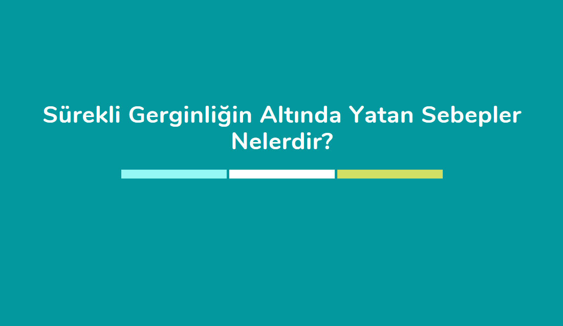 Sürekli Gerginliğin Altında Yatan Sebepler Nelerdir?