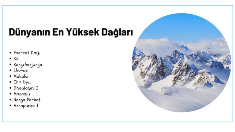 dunyanin en yuksek daglari