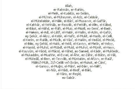 Esmaül hüsna ve esrarı ve fazileti