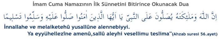Cuma namazında müezzinin okuması gerekenler nelerdir