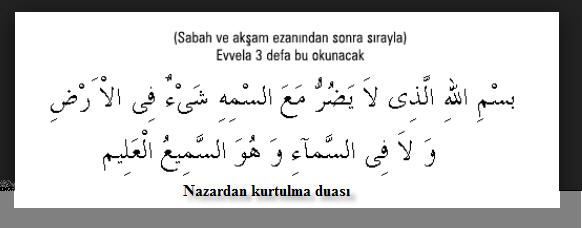 Nazardan kurtulma duası