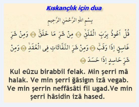 Kıskançlıktan kurtulma duası