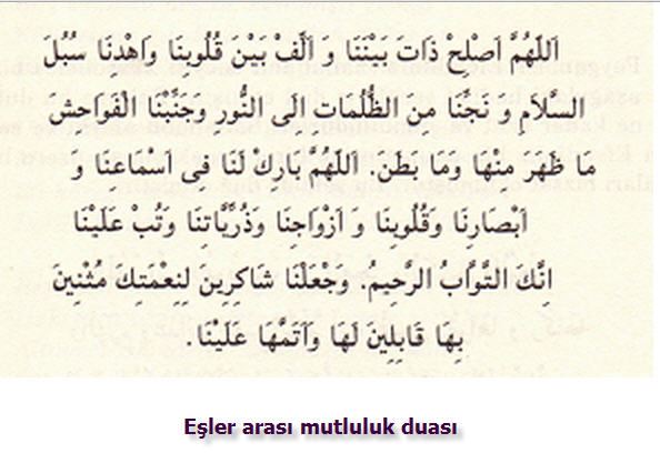 Eşimle mutlu olmak için dua