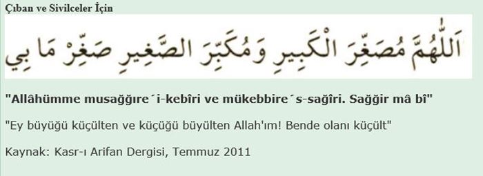 Sivilcelerin geçmesi için dua