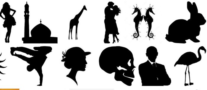 Siyah silüet görmek