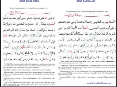Hicri Yılbaşında okunacak dua  Sene başı duası