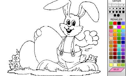 Çoçuklara Sevimli Tavşan Resimleri (Boyama Resimleri)