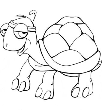 Çoçuklara Sevimli Kaplumbağa Resimleri (Boyama Resimleri)