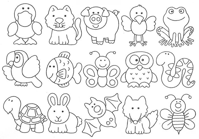 Çoçuklara Sevimli Hayvan Resimleri (Boyama Resimleri)