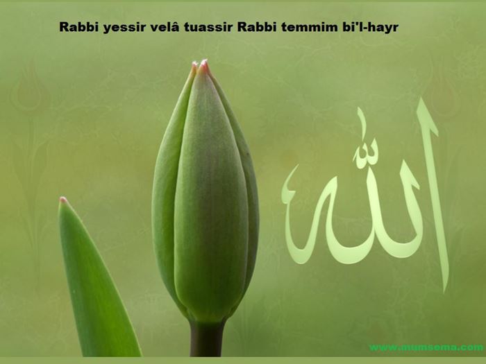 Rabbi yessir velâ tuassir Rabbi temmim bi’l-hayr