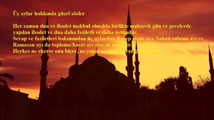 Üç aylar ile ilgili sözler