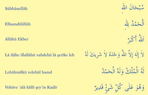 Namazla İlgili Lafızlar