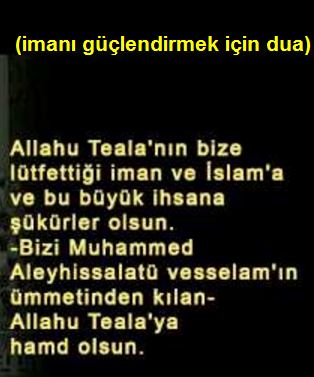 İmanı kuvvetlendiren dua