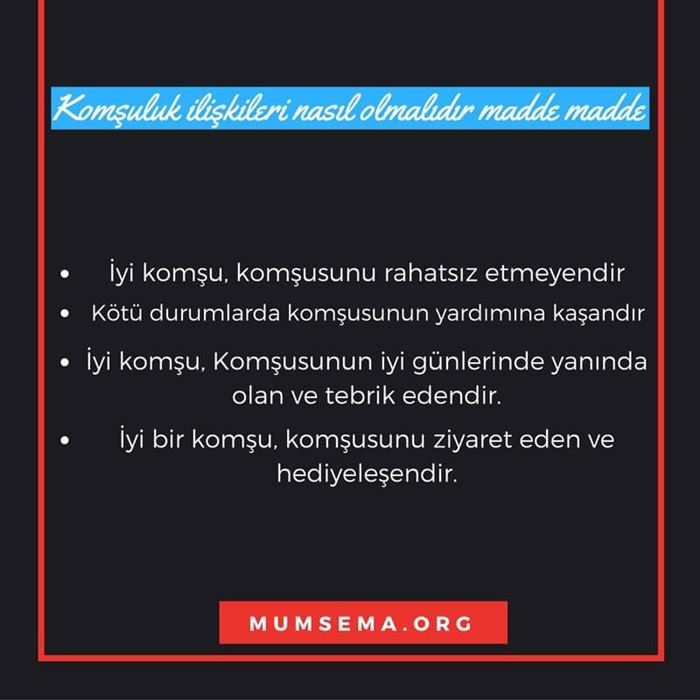 İyi komşu nasıl olur