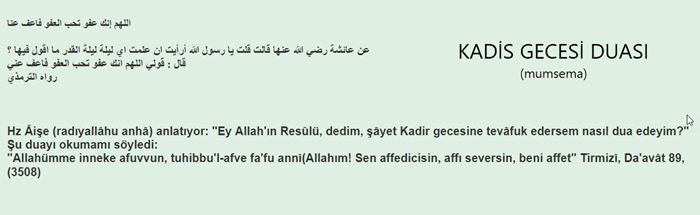 Peygamberimizin hasta ziyaretinde ve kadir gecesinde ettiği dua