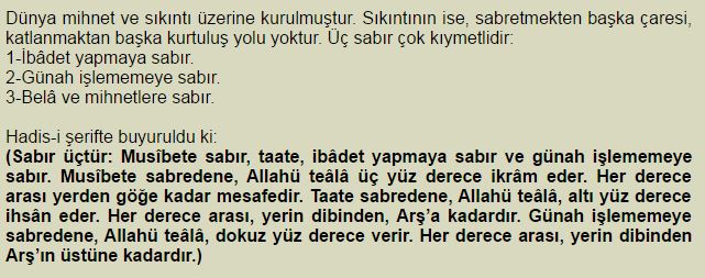 Marifetnâme’den Sabırla İlgili İbretlik Bir Hikaye .