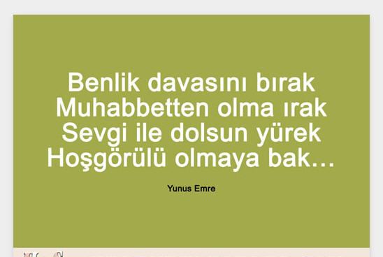 Yunus emre nin hoşgörü ile ilgili sözleri