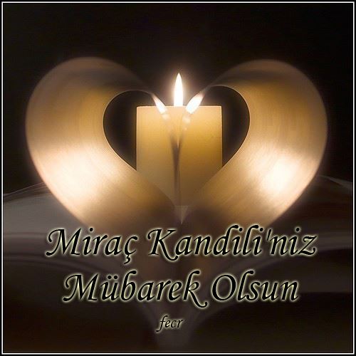Miraç kandili tebrik kartları