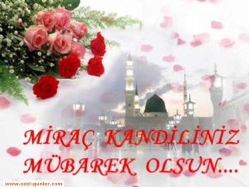 Miraç kandili tebrik kartları