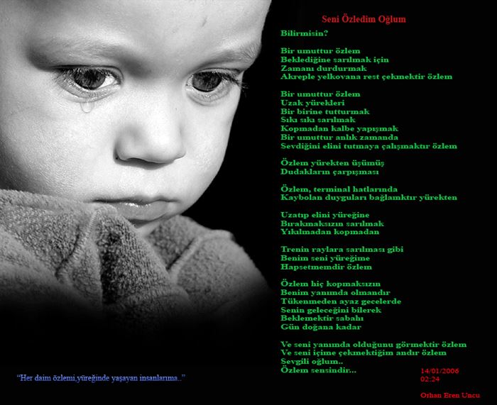 Seni seviyorum oğlum (resimlerle)