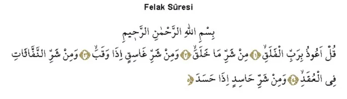 Felak suresi