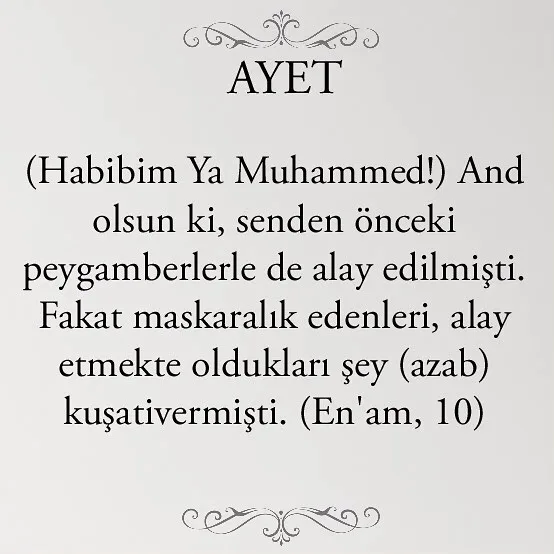 Alay Etmek Hakkında Ayet