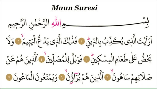 Maun suresi
