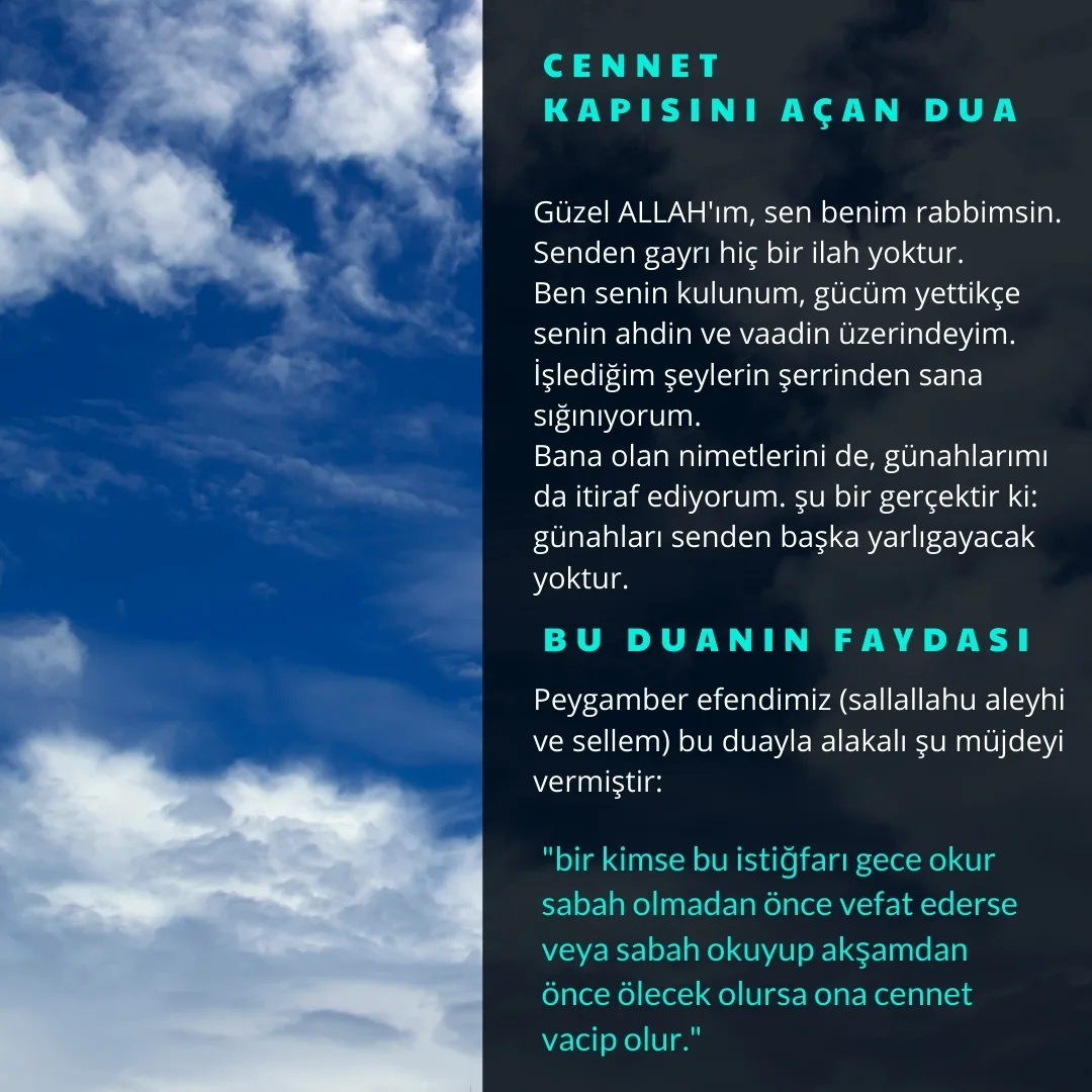 cennet kapisini acan dua