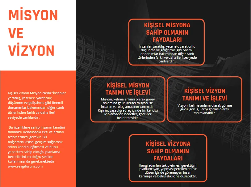 kisisel vizyon misyon nedir