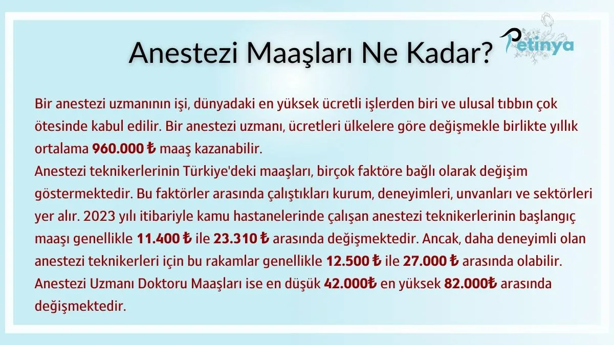 Anestezi  Maaşları Ne Kadar