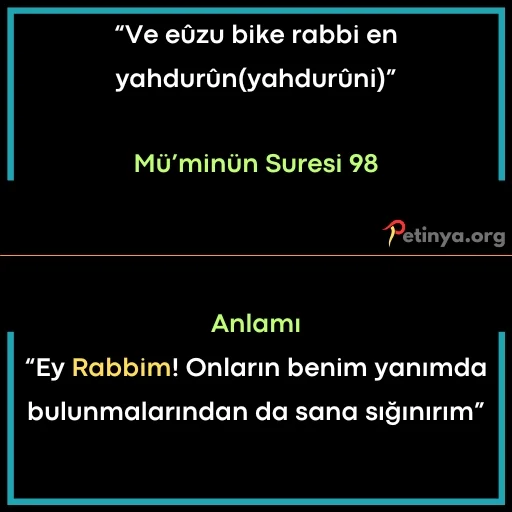 kisa ayetler muminun suresi 98
