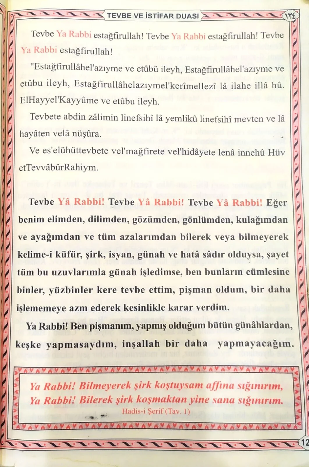 tevbe ve istigfar duasi turkce